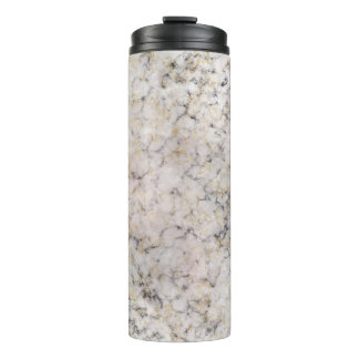 Garrafa Térmica Tumbler Térmico de Mármore Fumaça Dourado Preto Ci