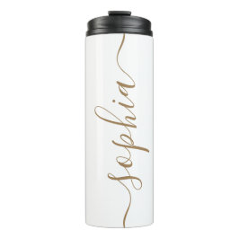 Garrafa Térmica Tumbler Térmico de Nome Personalizado em Script de