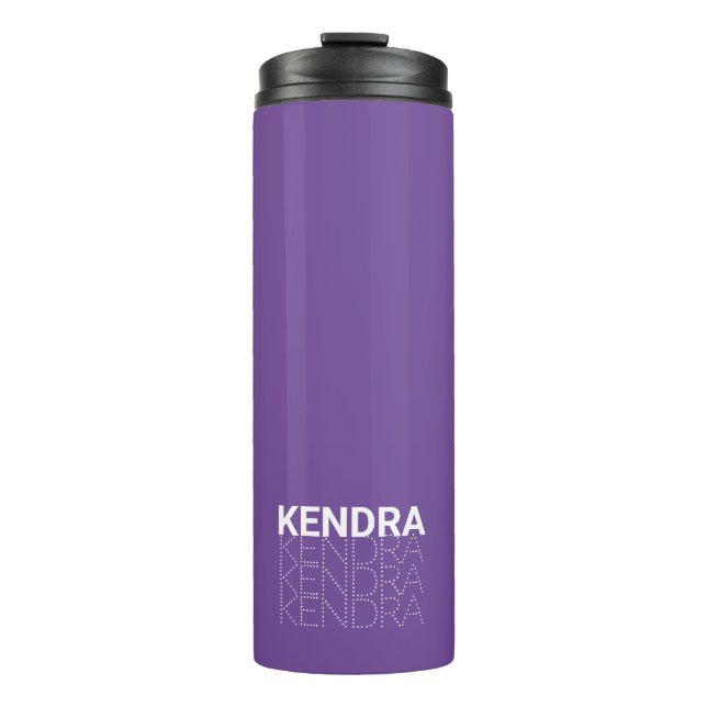 Garrafa Térmica Tumbler térmico de nome repetido personalizado (Frente)