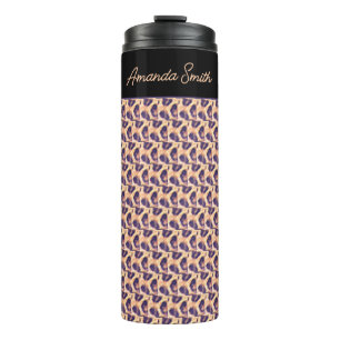 Garrafa Térmica Tumbler Térmico de Padrão Leopardo Bonito