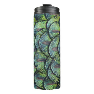 Garrafa Térmica Tumbler Térmico de Penas de Pavão