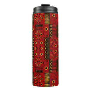 Garrafa Térmica Tumbler Térmico de Remendo de Estilo Africano com
