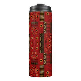 Garrafa Térmica Tumbler Térmico de Remendo de Estilo Africano com