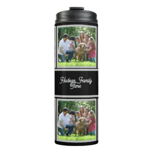 Garrafa Térmica Tumbler térmico de seis fotos personalizadas moder