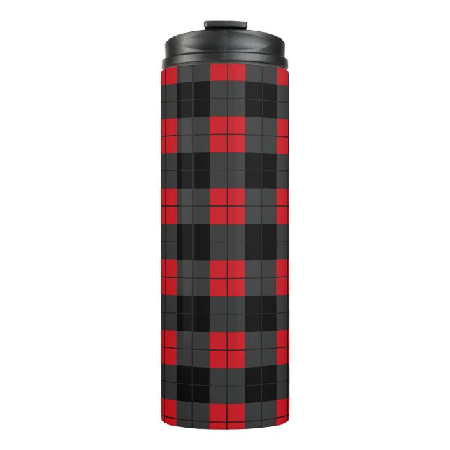 Garrafa Térmica Tumbler Térmico de Verificação de Xadrez de Buffal (Frente)