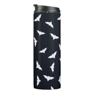 Garrafa Térmica Tumbler térmico do Black Halloween Bats