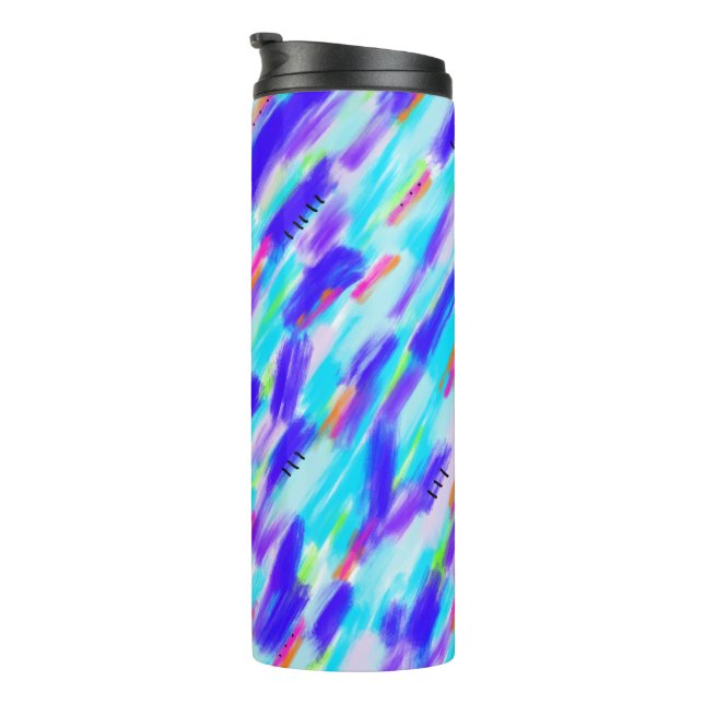 Garrafa Térmica Tumbler térmico do caos colorido (Rotação à direita)