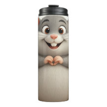 Tumbler térmico do cartoon do mouse Zodiac