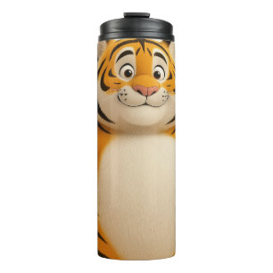 Garrafa Térmica Tumbler térmico do cartoon zodiac-tiger bravo