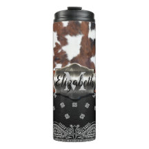 Tumbler térmico do cowhide ocidental