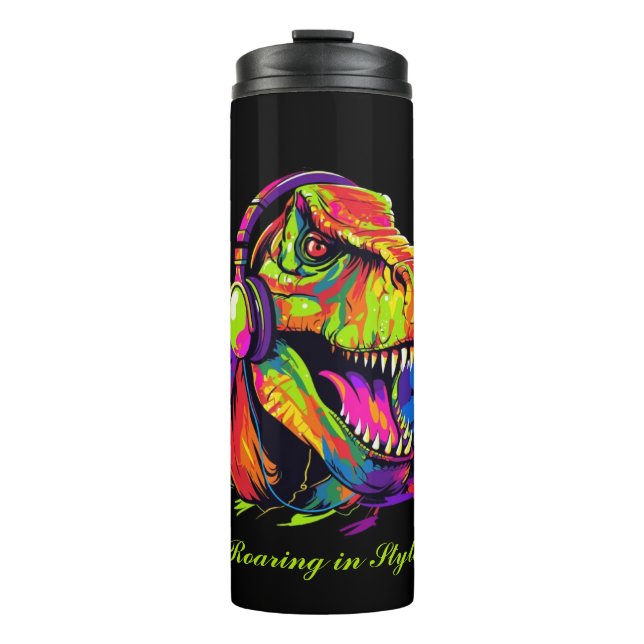 Garrafa Térmica Tumbler térmico do Dino Vibes personalizável (Frente)