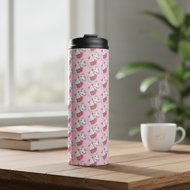 Garrafa Térmica Tumbler térmico do gatinho (Criador carregado)