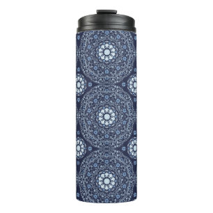 Garrafa Térmica Tumbler térmico do Mandala azul