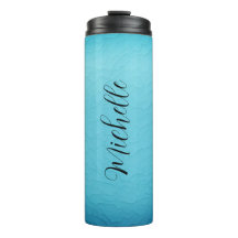 Tumbler térmico do nome personalizado azul