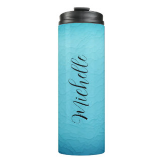 Garrafa Térmica Tumbler térmico do nome personalizado azul