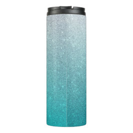 Garrafa Térmica Tumbler Térmico do Ombre Azul Claro
