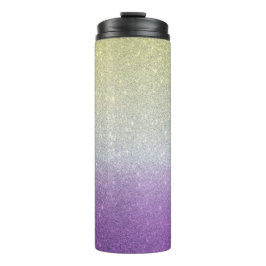 Garrafa Térmica Tumbler Térmico do Ombre da Glitter