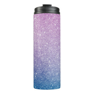 Garrafa Térmica Tumbler Térmico do Ombre da Glitter