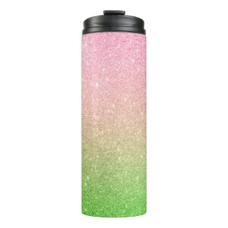Garrafa Térmica Tumbler Térmico do Ombre da Glitter