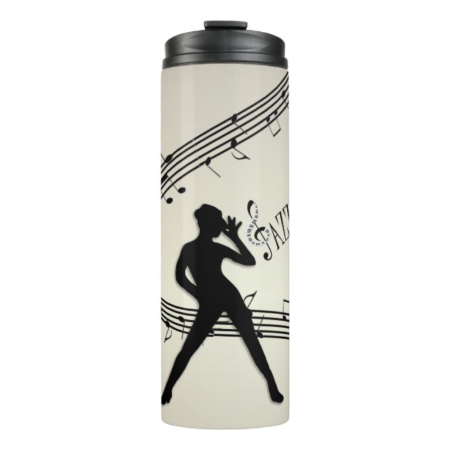 Garrafa Térmica Tumbler Térmico do Ouro Jazz Dance (Frente)