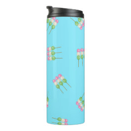 Garrafa Térmica Tumbler térmico do Pastel Dango Azul Anime