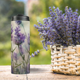 Garrafa Térmica Tumbler Térmico dos Campos de Lavanda Tranquila