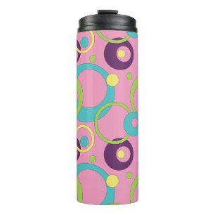 Garrafa Térmica Tumbler térmico dos círculos cor-de-rosa