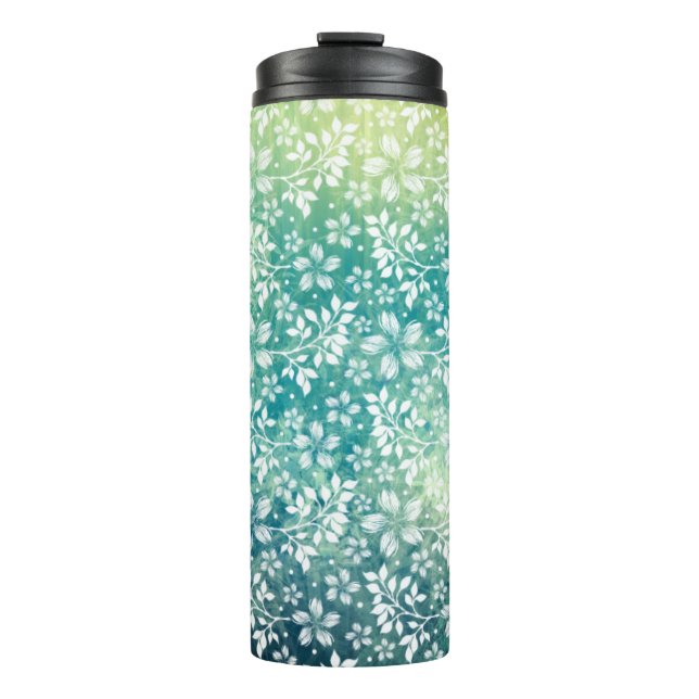 Garrafa Térmica Tumbler térmico Festivo Primavera Floral (Frente)