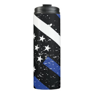 Garrafa Térmica Tumbler térmico fina linha azul