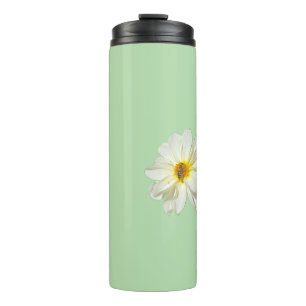 Garrafa Térmica Tumbler Térmico Flor Branca e Abelha Melífera em V