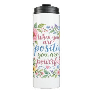 Garrafa Térmica Tumbler Térmico Floral Positividade