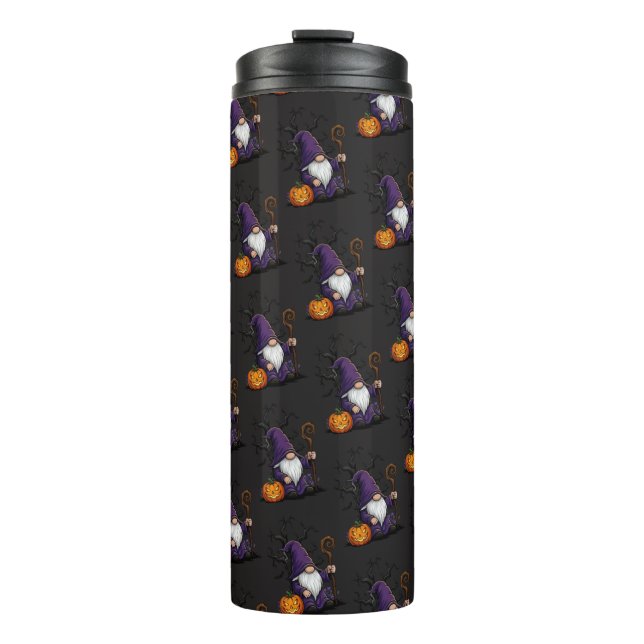 Garrafa Térmica Tumbler Térmico Gnome de Halloween (Frente)