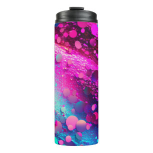 Garrafa Térmica Tumbler Térmico Holográfico Rosa Profundo, 12oz