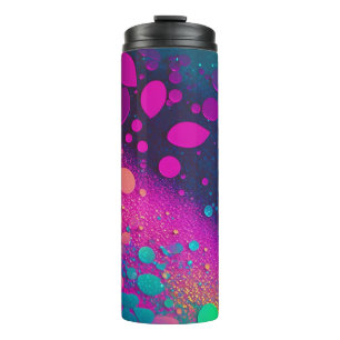 Garrafa Térmica Tumbler térmico Magenta Escuro - Glitter 12oz