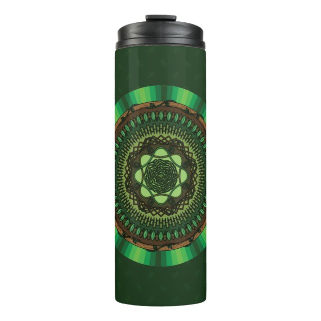 Garrafa Térmica Tumbler Térmico Mandala da Terra (Frente)
