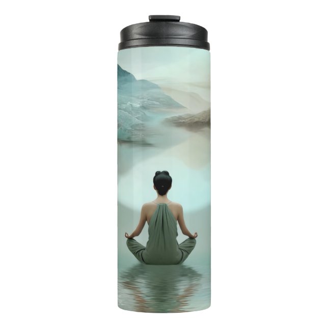 Garrafa Térmica Tumbler Térmico Meditação Zen Mística  (Frente)