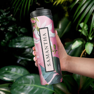 Garrafa Térmica Tumbler térmico mínimo tropical