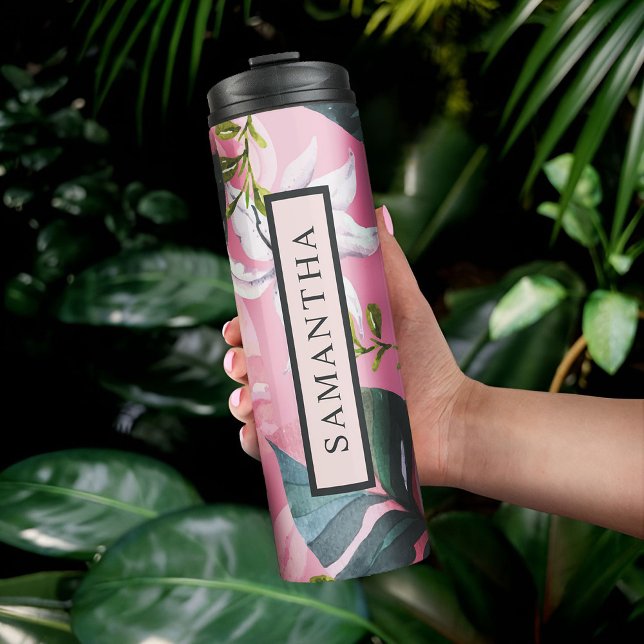 Garrafa Térmica Tumbler térmico mínimo tropical (Criador carregado)