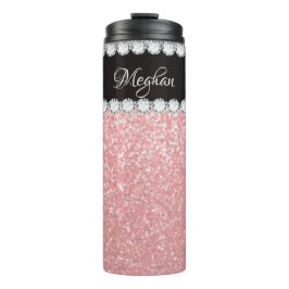 Garrafa Térmica Tumbler Térmico Personalizado com Diamante Rosa Gi