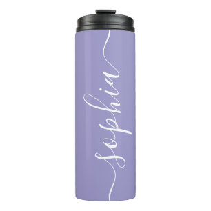 Garrafa Térmica Tumbler Térmico Personalizado com Letra Roxa Lavan