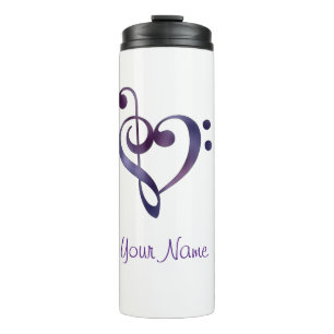 Garrafa Térmica Tumbler térmico personalizado coração da músic
