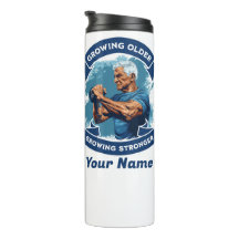 Tumbler térmico personalizado crescendo mais forte