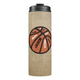 Garrafa Térmica Tumbler Térmico Personalizado de Basquete