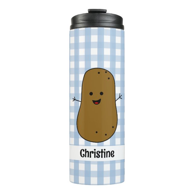 Garrafa Térmica Tumbler Térmico Personalizado de Batata Marrom Gin (Frente)