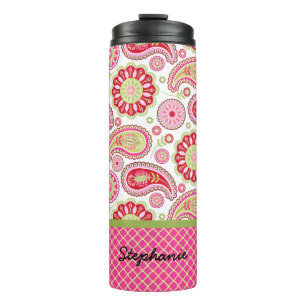 Garrafa Térmica Tumbler Térmico Personalizado de Paisley bonito