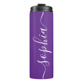 Garrafa Térmica Tumbler Térmico Personalizado Deep Purple com Letr