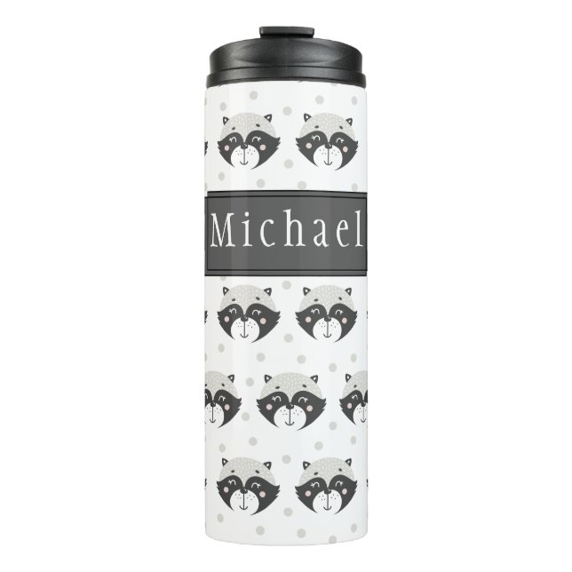 Garrafa Térmica Tumbler térmico personalizado do Racoon teste (Frente)