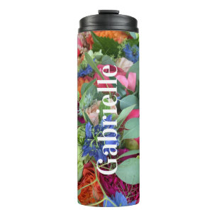 Garrafa Térmica Tumbler térmico PERSONALIZADO FLOWER