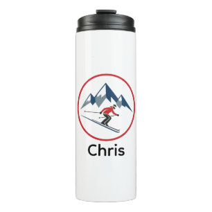 Garrafa Térmica Tumbler Térmico Personalizado – Logotipo de Esquia