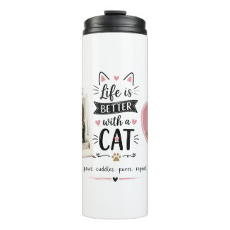 Garrafa Térmica Tumbler Térmico Personalizado para Amantes de Gato